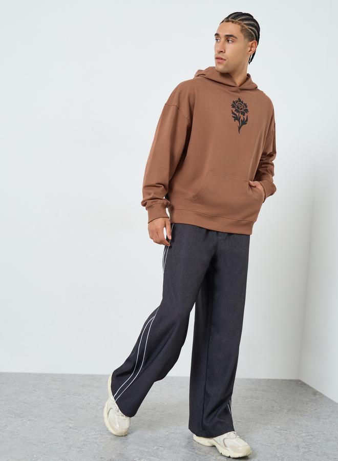 ستايلي هودي فليس بطبعة زهور - Image 2